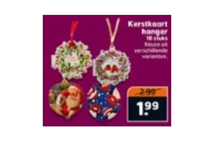 kerstkaart hanger