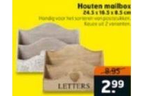 houten mailbox