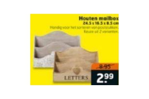 houten mailbox