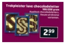 trekpleister luxe chocoladeletter