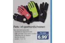 fiets of sporthandschoenen