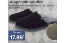 lamsgevoerde pantoffels