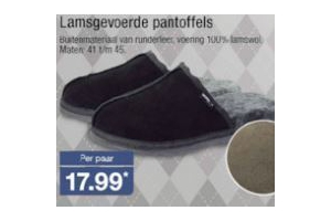 lamsgevoerde pantoffels