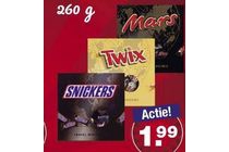 snickers twix en mars mini s