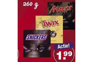 snickers twix en mars mini s