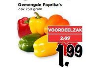 gemengde paprika s