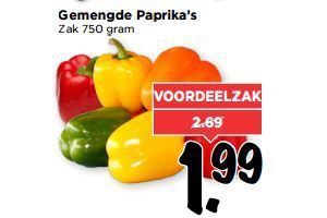 gemengde paprika s