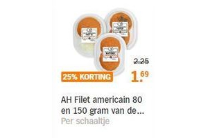 ah filet americain van de versafdeling
