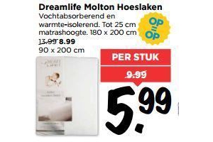 dreamlife molton hoeslaken