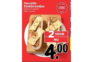 gevulde stokbroodjes
