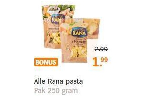 alle rana pasta