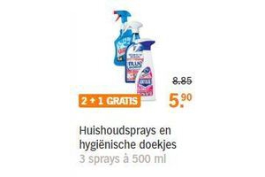 huishoudsprays en hygienische doekjes