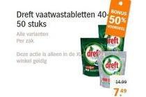 dreft vaatwastabletten 40 50 stuks