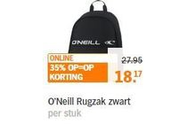 o neill rugzak zwart