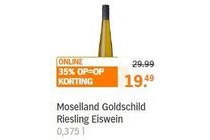 mosel land gold schild ries ling eis wein