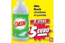 alle dash vloeibaar of poeder