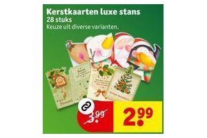 kerstkaarten luxe stans