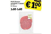 plus elzasser cervelaat of salami