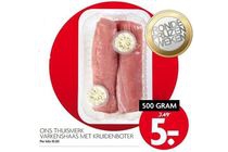 ons thuismerk varkenshaas met kruidenboter