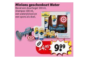 minions geschenkset water