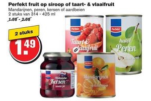 perfekt fruit op siroop of taart en vlaaifruit