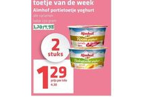 almhof portietoetje yoghurt