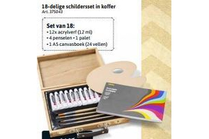 18 delige schildersset in koffer