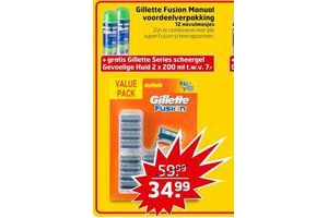 gillette fusion manual voordeelverpakking nu voor eur34 99