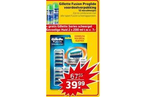 gillette fusion proglide voordeelverpakking nu eur39 99