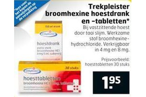 trekpleister broomhexine hoestdrank en tabletten nu voor eur1 95