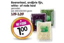 boerenkool andijvie fijn witte of rode kool