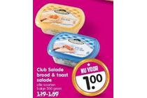 alle soorten club salade brood en toast salade