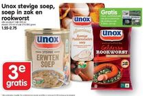 unox stevige soep soep in zak en rookworst