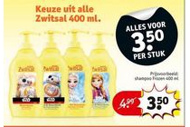 keuze uit alle zwitsal 400 ml