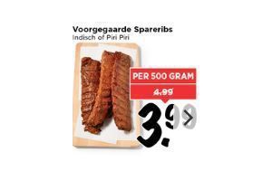 voorgegaarde spareribs 500 gram nu voor eur3 99