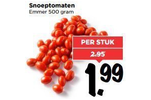 snoeptomaten emmer 500 gram nu eur1 99 per stuk