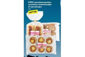 deen speculaascupcakes roomboter banketstaafjes of speculaasjes