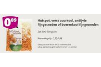 hutspot verse zuurkool andijvie fijngesneden of boerenkool fijngesneden