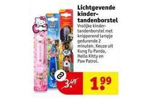 lichtgevende kindertandenborstel