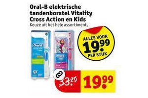 oral b elektrische tandenborstel vitality cross action en kids