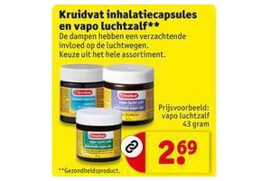 kruidvat inhalatiecapsules en vapo luchtzalf