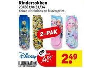 kindersokken minions en frozen