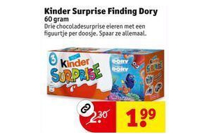 kinder surprise finding dory