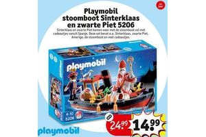 playmobil stoomboot sinterklaas en zwarte piet 5206