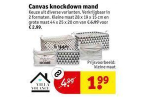 canvas knockdown mand