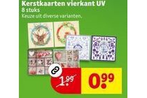 kerstkaarten vierkant uv