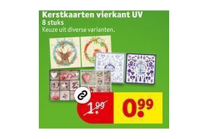 kerstkaarten vierkant uv