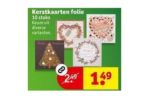 kerstkaarten folie