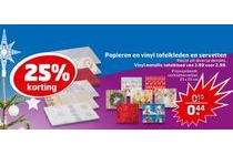 papieren en vinyl tafelkleden en servetten