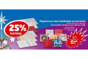 papieren en vinyl tafelkleden en servetten